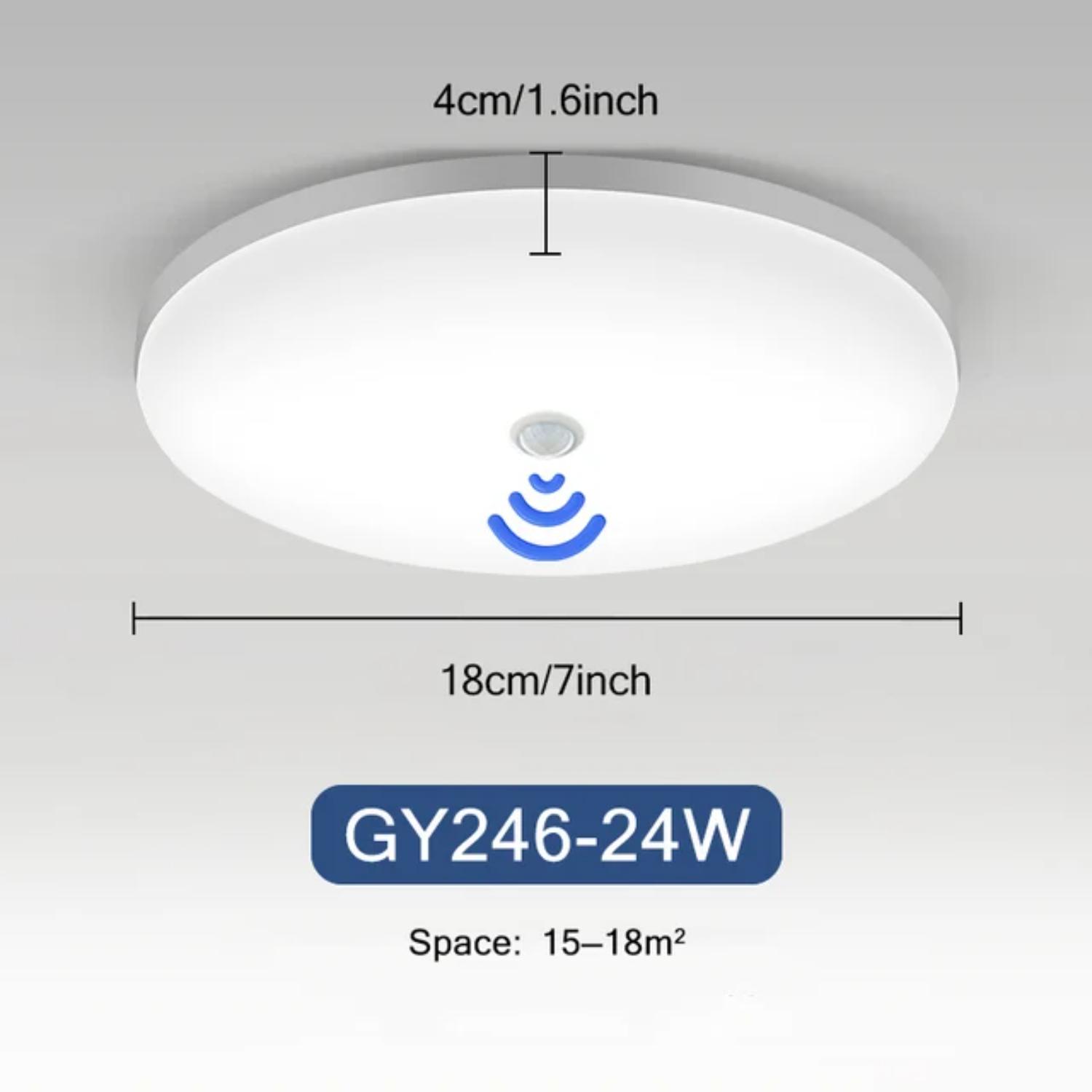Новый потолочный светильник с датчиком движения PIR, потолочный ночник 9/13/18/34/36 Вт, 110 В/220 В, светильник для комнаты, коридора, кухни Warm White
Новый потолочный светильник с датчиком движения PIR, потолочный ночник 9/13/18/34/36 Вт, 110 В/220 В, светильник для комнаты, коридора, кухни Warm White