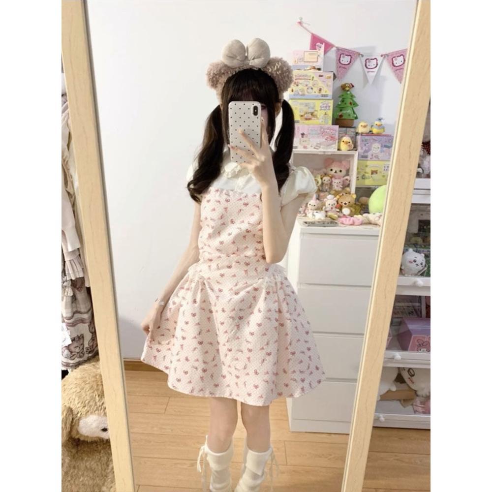 Милое платье на бретелях из двух частей, женское летнее платье с кукольным воротничком, маленькое платье принцессы, рукава-фонарики, талия, юбка XL- (recommended 110-60kg)
Милое платье на бретелях из двух частей, женское летнее платье с кукольным воротничком, маленькое платье принцессы, рукава-фонарики, талия, юбка XL- (recommended 110-60kg)