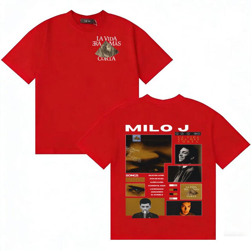 Rapper Milo J La Vida Era Mas Corta ONeck T Shirts Unisexs Women Double Sided Print L Tshirt Cotton Vintage Short Slevee Tshirts S
Rapper Milo J La Vida Era Mas Corta ONeck T Shirts Unisexs Women Double Sided Print L Tshirt Cotton Vintage Short Slevee Tshirts S