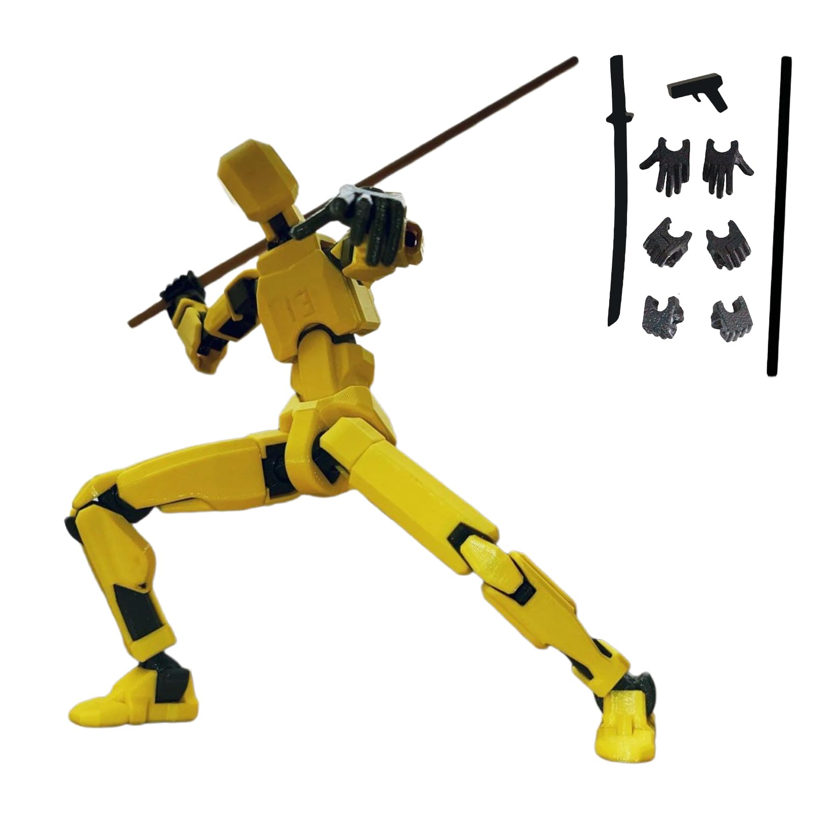 SEVENCATS Robot Model Doll Movable Figure with Weapons Character 137mm Drawing Practice Model Prop Approx. (Yellow)
SEVENCATS Robot Model Doll Movable Figure with Weapons Character 137mm Drawing Practice Model Prop Approx. (Yellow)