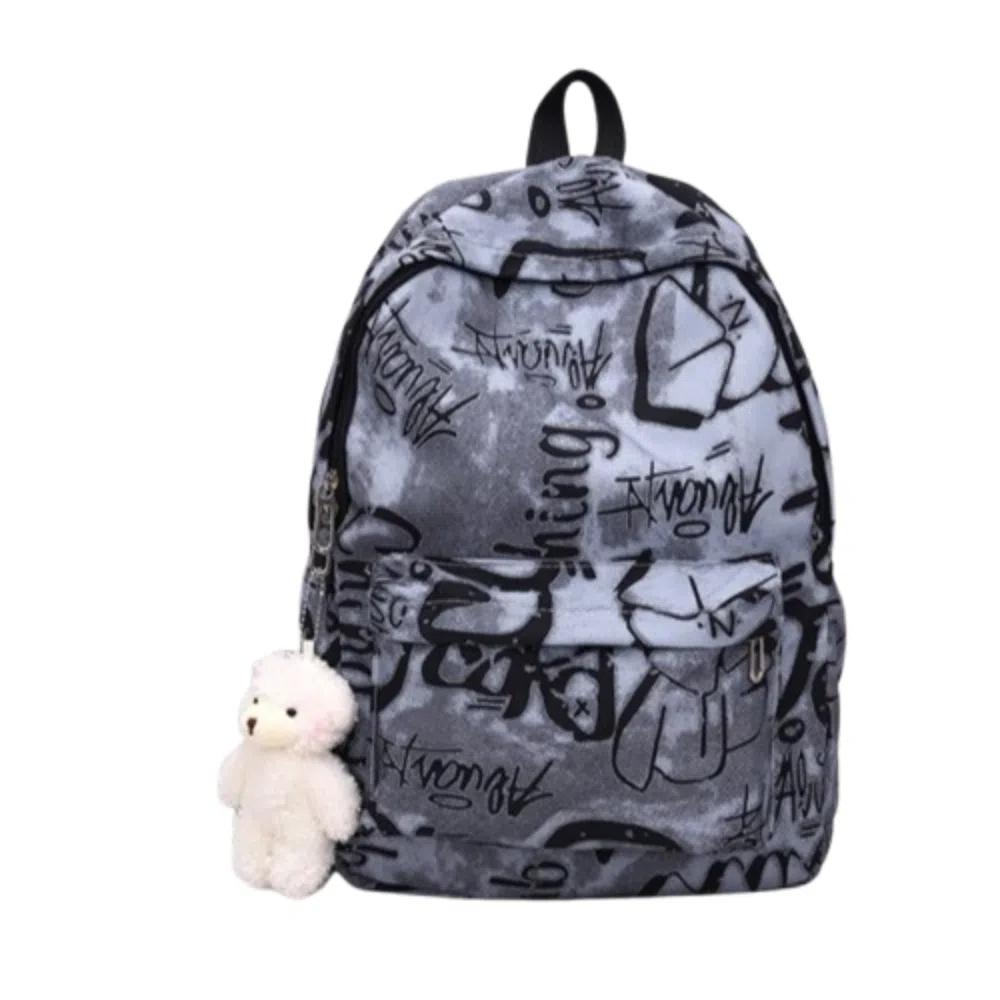 Рюкзак для студентов с граффити большой вместимости, модные школьные сумки для девочек-подростков blue with pendant
Рюкзак для студентов с граффити большой вместимости, модные школьные сумки для девочек-подростков blue with pendant
