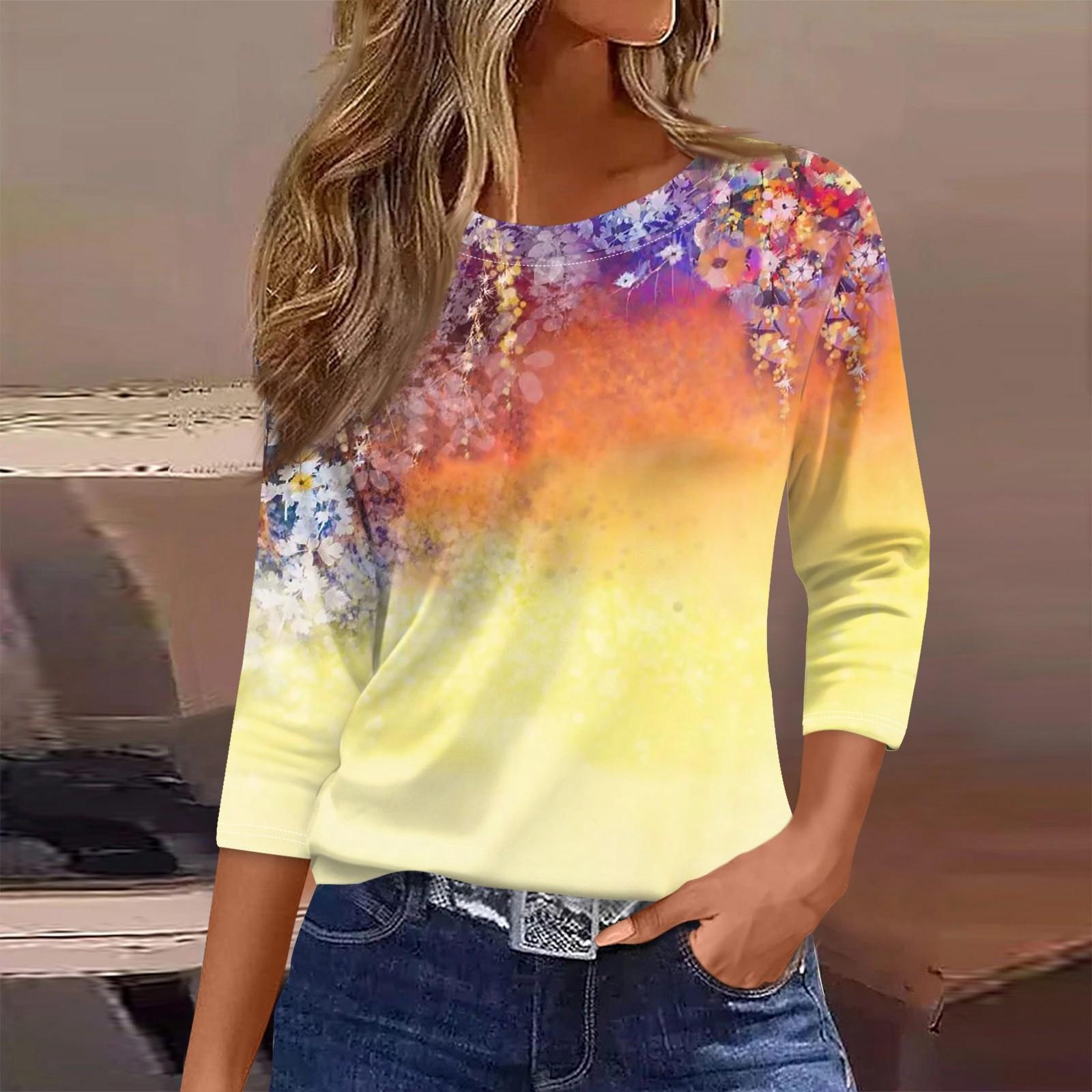 Женская футболка, модная повседневная футболка с круглым вырезом и рукавом 3/4, свободная футболка с принтом, женская футболка XL оранжевый
Женская футболка, модная повседневная футболка с круглым вырезом и рукавом 3/4, свободная футболка с принтом, женская футболка XL оранжевый