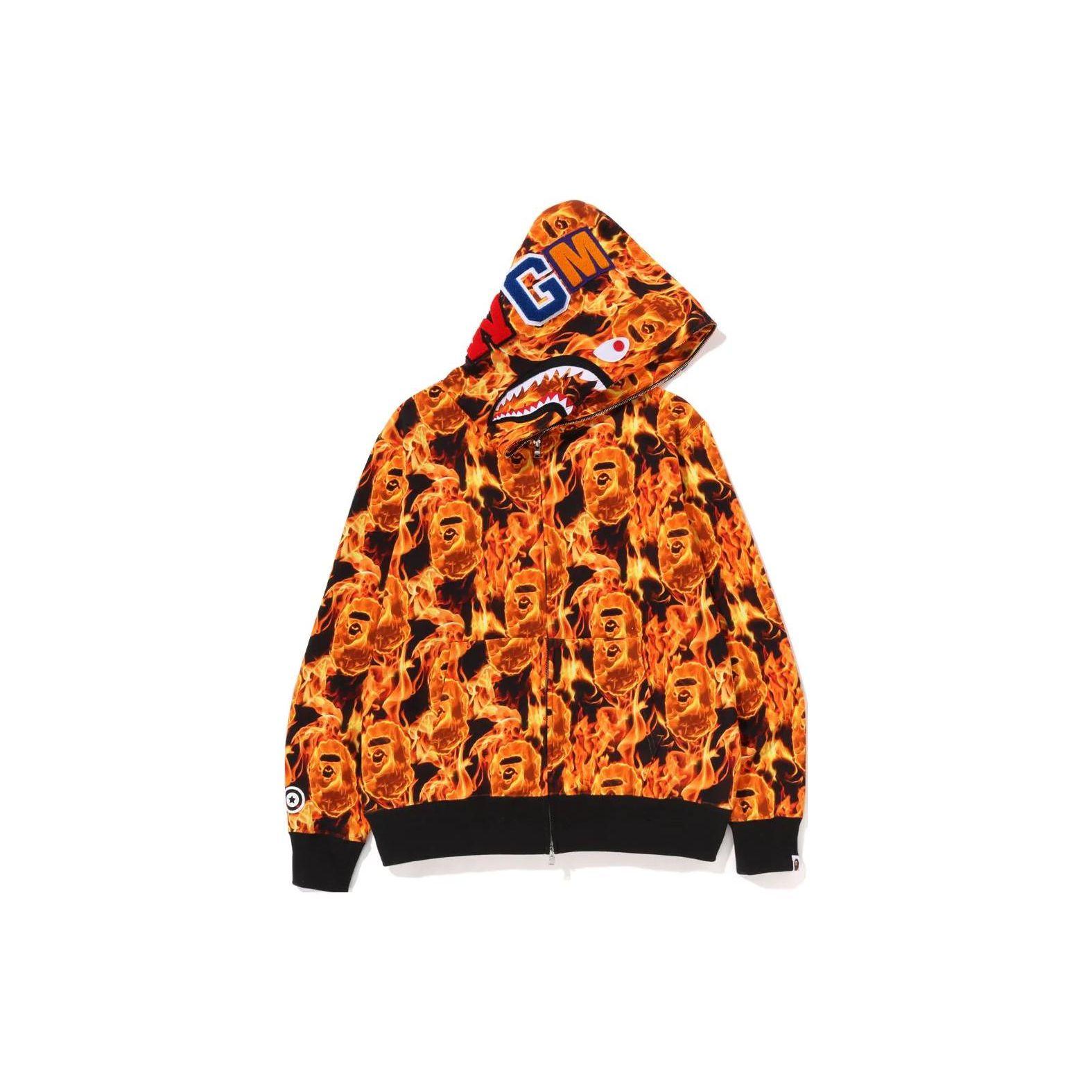 BAPE Flame Shark Толстовка с капюшоном на молнии для мужчин Sax Мужская уличная одежда 1I70-115-008
BAPE Flame Shark Толстовка с капюшоном на молнии для мужчин Sax Мужская уличная одежда 1I70-115-008
