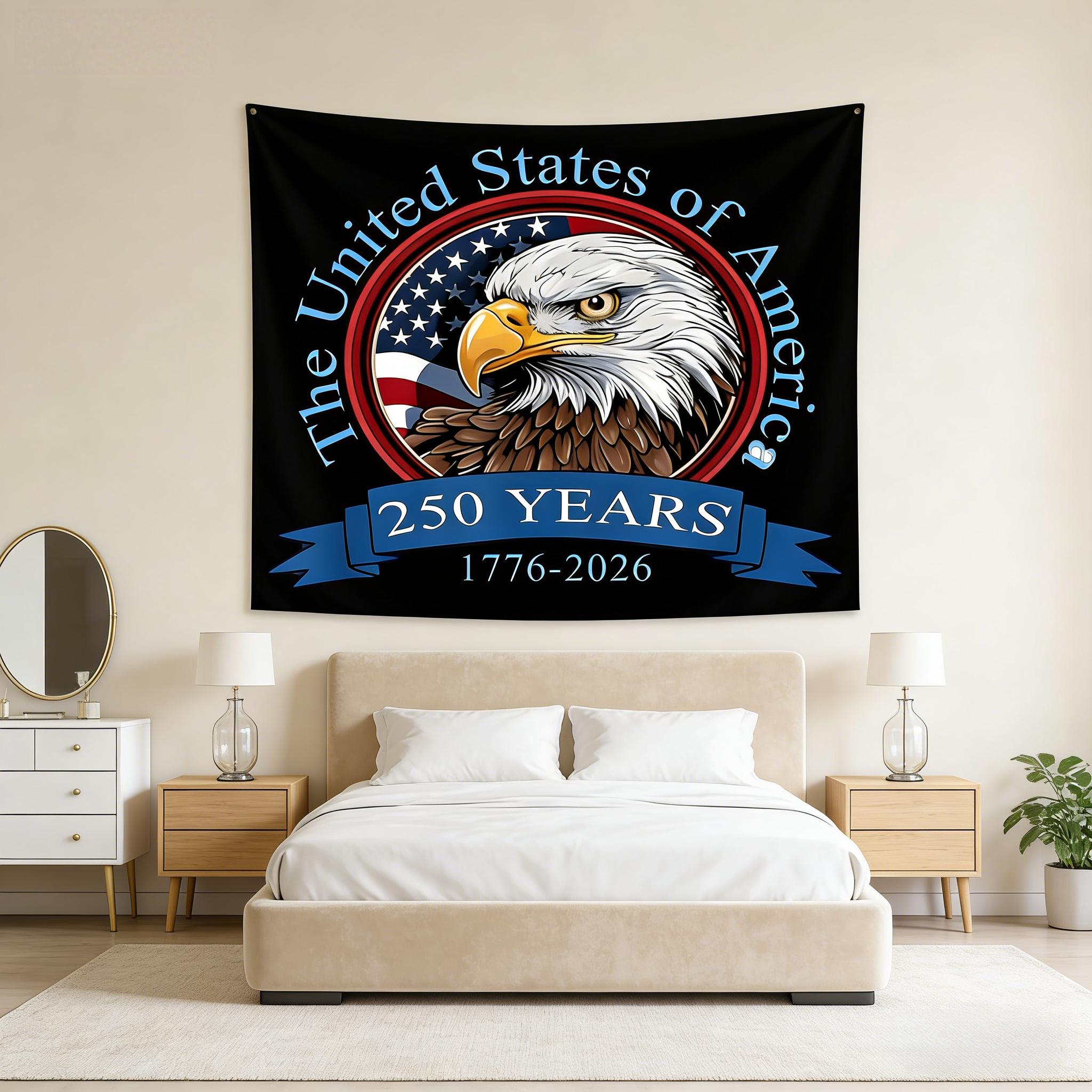 1pc 250th US Declaration of Independence Anniversary Flag Canvas Header with 2 Grommets Durable Premium Material 74x94cm(29x37in)
1pc 250th US Declaration of Independence Anniversary Flag Canvas Header with 2 Grommets Durable Premium Material 74x94cm(29x37in)