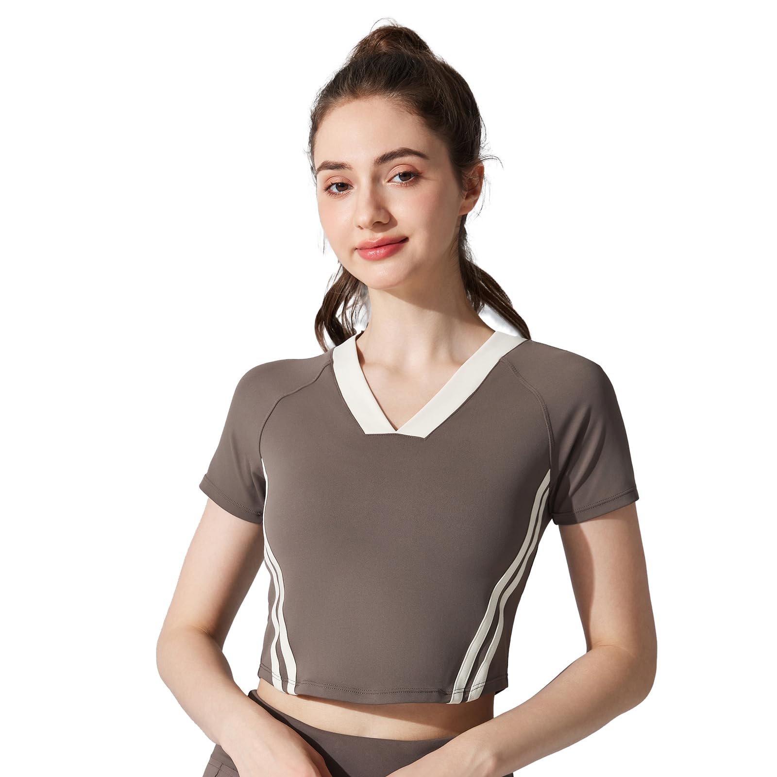 MORGEN SKY Short Sleeve Yoga Top with Side Stripes and Short Uniform Sportswear for and YD316 Women s V-Neck, Length, Midriff-Baring, Style, Stretch,
MORGEN SKY Short Sleeve Yoga Top with Side Stripes and Short Uniform Sportswear for and YD316 Women s V-Neck, Length, Midriff-Baring, Style, Stretch,