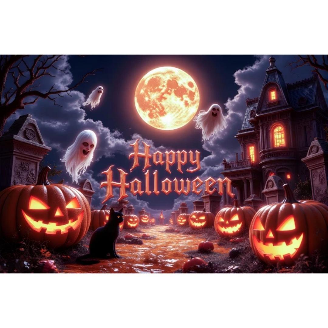 1pc Happy Halloween Party Backdrop Night Moon Gothic Castle Pumpkin Bats Waterprood Banner for Halloween Themed Party Decoration 100x150cm
1pc Happy Halloween Party Backdrop Night Moon Gothic Castle Pumpkin Bats Waterprood Banner for Halloween Themed Party Decoration 100x150cm