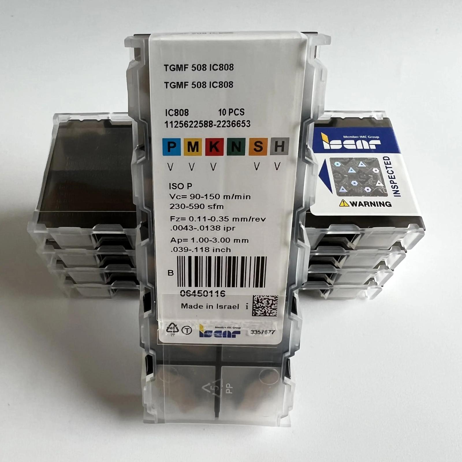 ISCAR / TGMF508 IC808 /Industrial indexable carbide inserts 10 Pcs
ISCAR / TGMF508 IC808 /Industrial indexable carbide inserts 10 Pcs