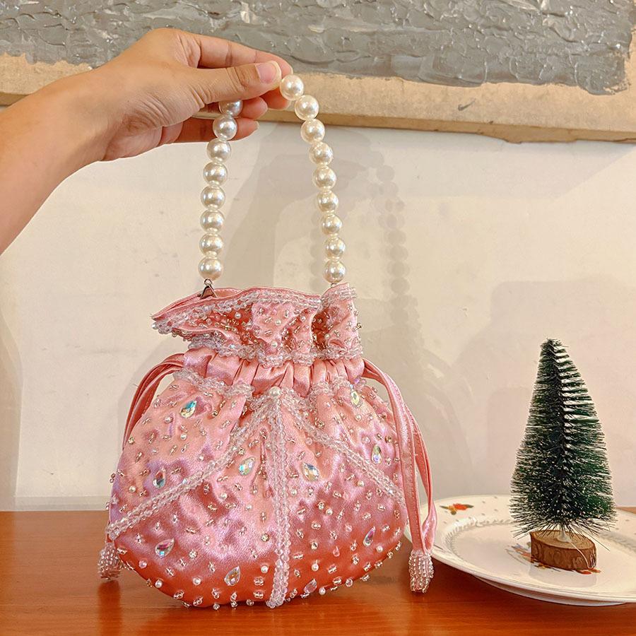Beads Beading Tassel Handmade Satin Bucket Bag Transparent Beads Beaded Women s Handbag Lady Purse Female Shoulder Underarm Bag
Beads Beading Tassel Handmade Satin Bucket Bag Transparent Beads Beaded Women s Handbag Lady Purse Female Shoulder Underarm Bag