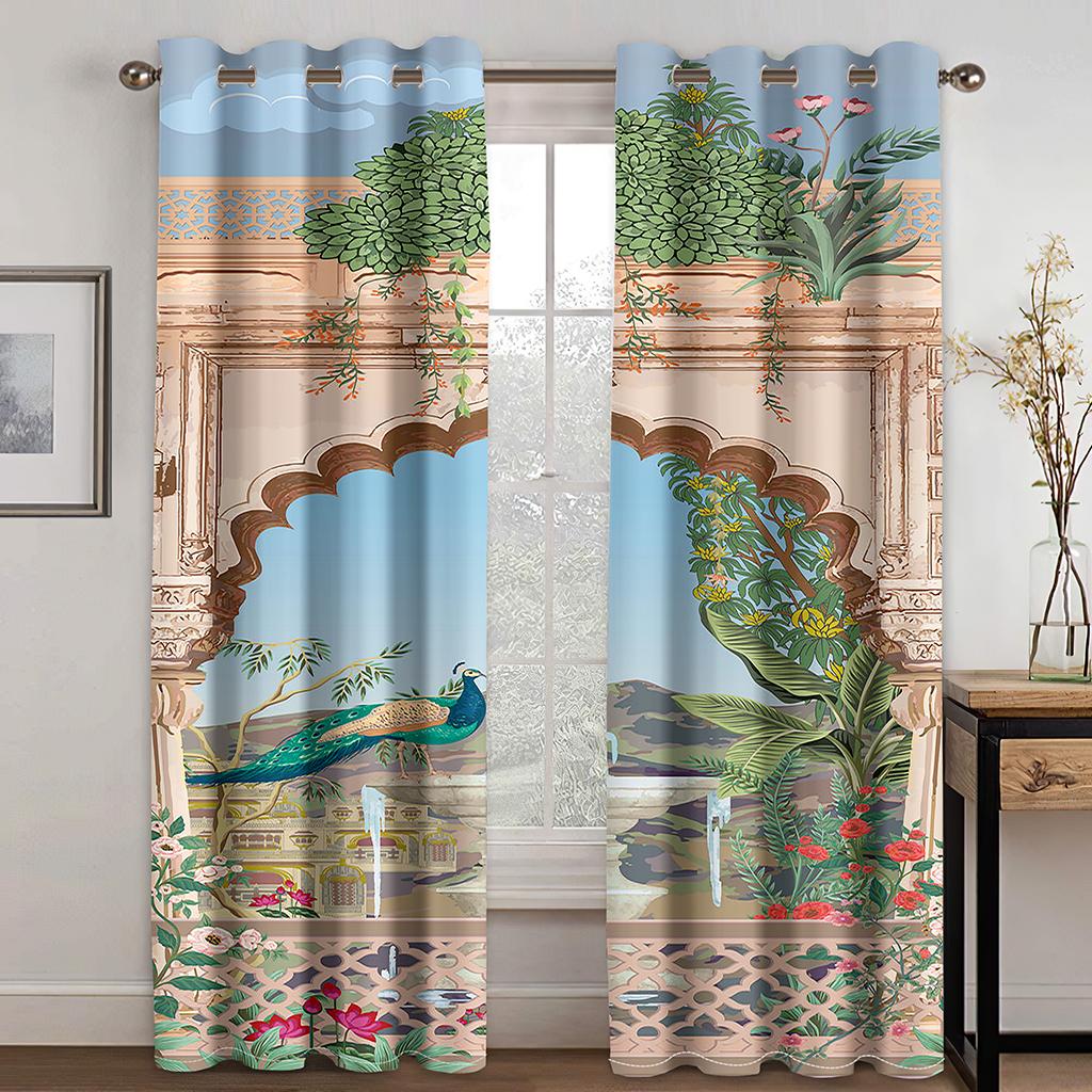 3D Шторы Классические Элементы Павлина Замка 2 Панели Гостиная Балкон Окно Декоративные Шторы 50W130H(CM)X2PCS&Hook
3D Шторы Классические Элементы Павлина Замка 2 Панели Гостиная Балкон Окно Декоративные Шторы 50W130H(CM)X2PCS&Hook