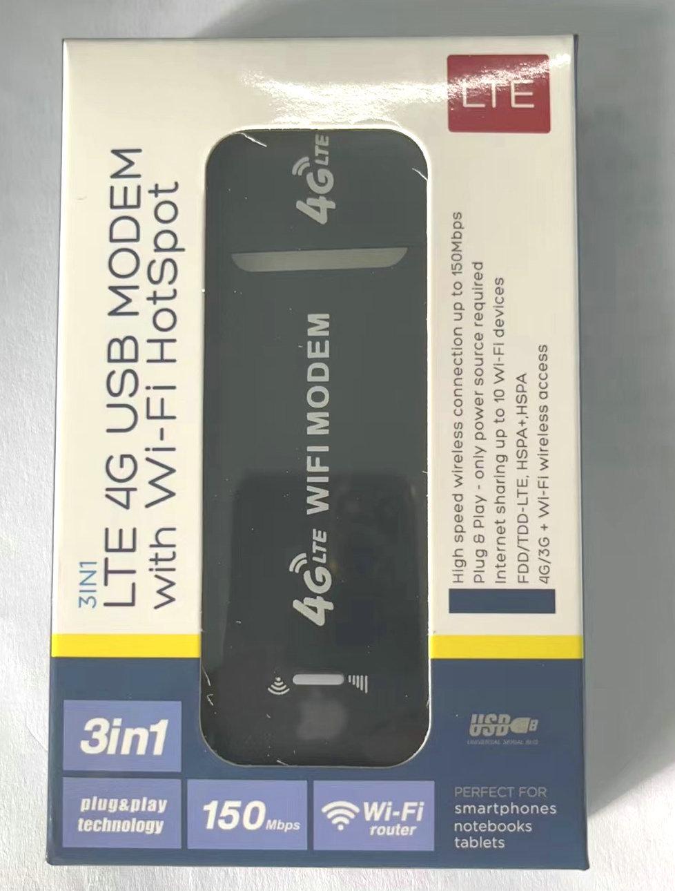 Portable 4G WiFi Router with SIM Slot, 150Mbps Wireless Network Dongle чорний
Portable 4G WiFi Router with SIM Slot, 150Mbps Wireless Network Dongle чорний