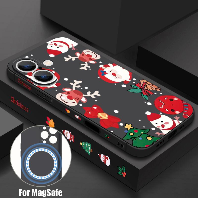 Christmas Santa Claus Pattern Tpu Soft Case for iPhone 15 14 13 12 Pro Max 11 Magnetic for Magsafe Wireless Charge Lens Protection with Lanyard Case iPhone 16 чёрный
Christmas Santa Claus Pattern Tpu Soft Case for iPhone 15 14 13 12 Pro Max 11 Magnetic for Magsafe Wireless Charge Lens Protection with Lanyard Case iPhone 16 чёрный