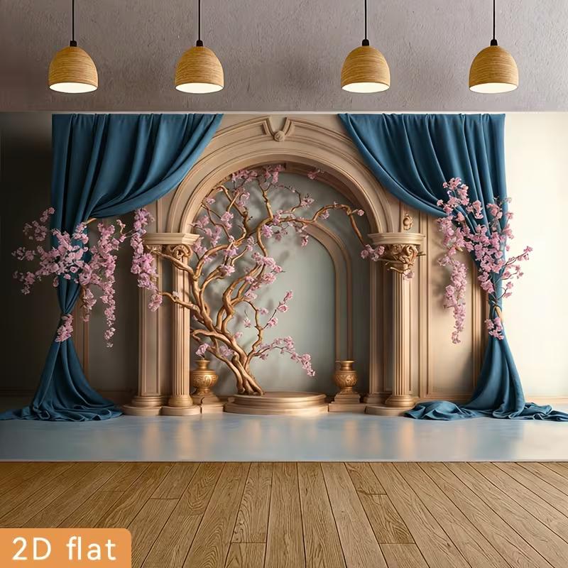 2D Изящный Арочный Проем Фон, Синяя Штора Сакура Студийный Фотобудка 47.2x31.5inch/120*80cm
2D Изящный Арочный Проем Фон, Синяя Штора Сакура Студийный Фотобудка 47.2x31.5inch/120*80cm