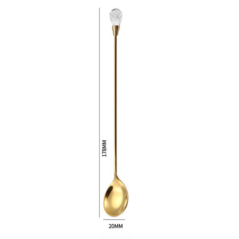 Diamond Coffee Spoon Long Stirring Spoon Exquisite Crystal Teaspoon for Cafe Ice Cream Dessert Cocktail Mug
Diamond Coffee Spoon Long Stirring Spoon Exquisite Crystal Teaspoon for Cafe Ice Cream Dessert Cocktail Mug