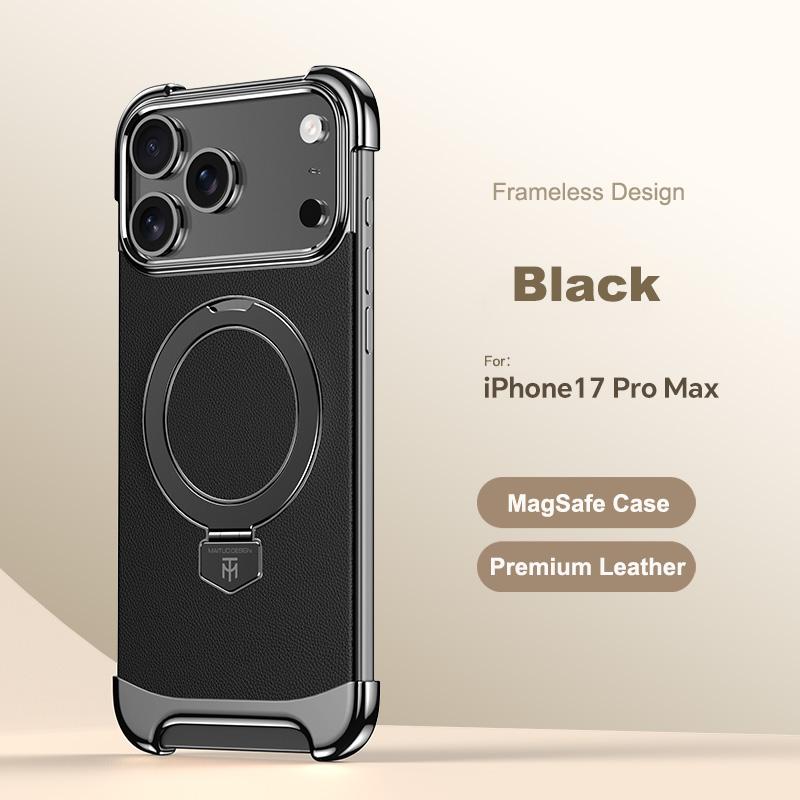 Luxury Leather Ultra Thin Frameless Magnetic Case For iPhone 17 16 15 14 13 Pro Max 17Air 17Pro Metal Bracket Anti-Drop Bumper iPhone 14 Pro чорний
Luxury Leather Ultra Thin Frameless Magnetic Case For iPhone 17 16 15 14 13 Pro Max 17Air 17Pro Metal Bracket Anti-Drop Bumper iPhone 14 Pro чорний