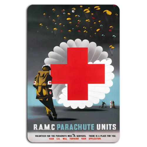 Join the RAMC Parachute Units Serve with Courage and CareAluminumtin sign 20x30cm(7.8x11.8inch)
Join the RAMC Parachute Units Serve with Courage and CareAluminumtin sign 20x30cm(7.8x11.8inch)