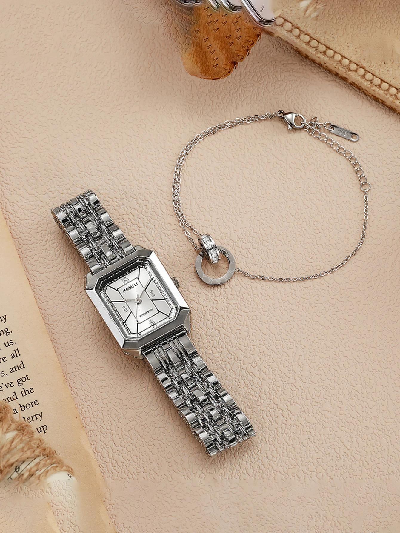 Fashion Light Luxury All-match Square Dial Quartz Watch for Women, Suitable for Everyday Wear, Thanksgiving and Christmas Gifts білий
Fashion Light Luxury All-match Square Dial Quartz Watch for Women, Suitable for Everyday Wear, Thanksgiving and Christmas Gifts білий