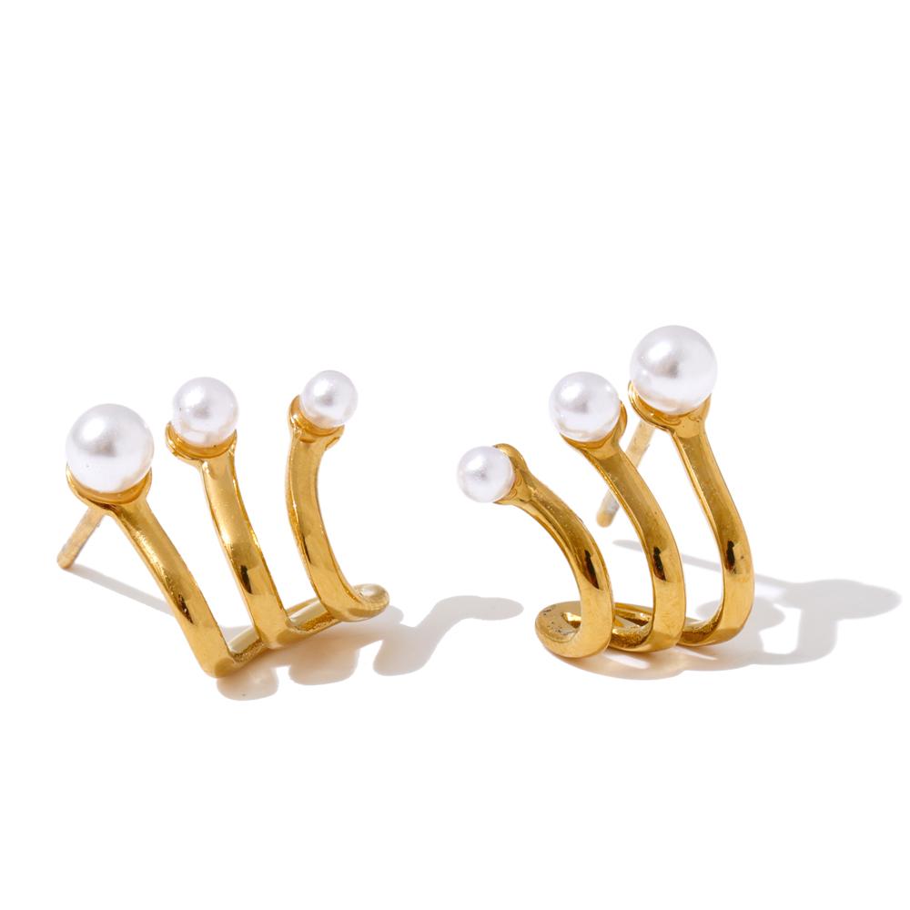 Yhpup Stylish Unique Chic Imitation Pearls Geometric Korean Earrings Daily Stainless Steel Fashion Small Ear Jewelry Exquisite
Yhpup Stylish Unique Chic Imitation Pearls Geometric Korean Earrings Daily Stainless Steel Fashion Small Ear Jewelry Exquisite