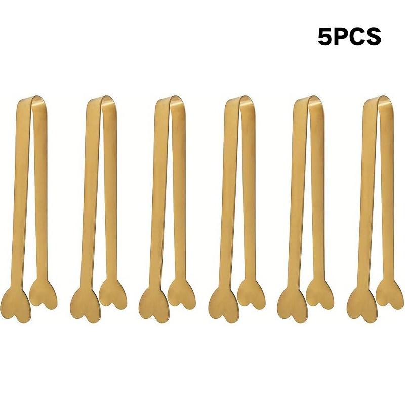 5pcs Stainless Steel Heart-Shaped Mini Tongs for Sugar/Ice Cubes Tea Party Wedding Coffee Bar Gift for Wedding Anniversaries
5pcs Stainless Steel Heart-Shaped Mini Tongs for Sugar/Ice Cubes Tea Party Wedding Coffee Bar Gift for Wedding Anniversaries