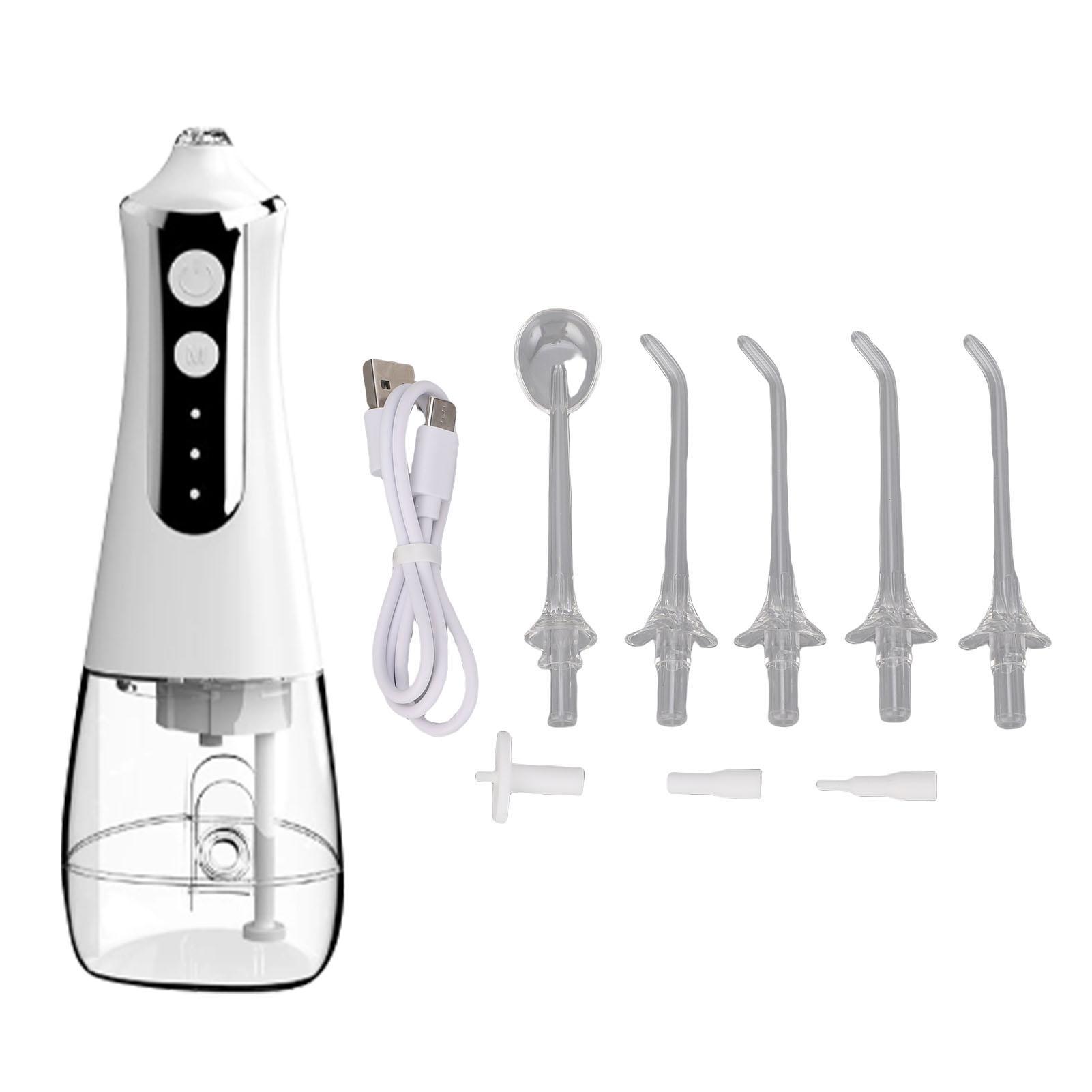 Water Teeth Irrigator 300 ML IPX6 Water Proof 40-130 PSI Pressure Electric Oral Irrigator with 5 Replacement Nozzles
Water Teeth Irrigator 300 ML IPX6 Water Proof 40-130 PSI Pressure Electric Oral Irrigator with 5 Replacement Nozzles