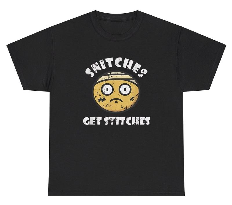Snitches Get Stitches Unisex T-Shirt Funny Quote Silly Gen Z Offensive Humor Tee XXL
Snitches Get Stitches Unisex T-Shirt Funny Quote Silly Gen Z Offensive Humor Tee XXL