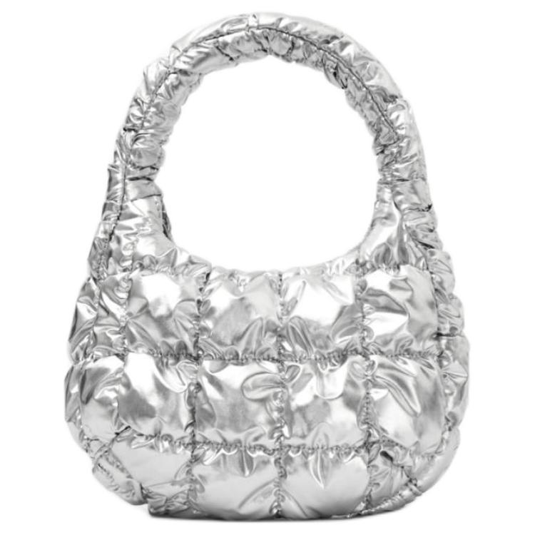 COS Quilted Texture Zipper Closure Tote Bag Mini Women handbags Silver 1171064018 Silver,Mini
COS Quilted Texture Zipper Closure Tote Bag Mini Women handbags Silver 1171064018 Silver,Mini