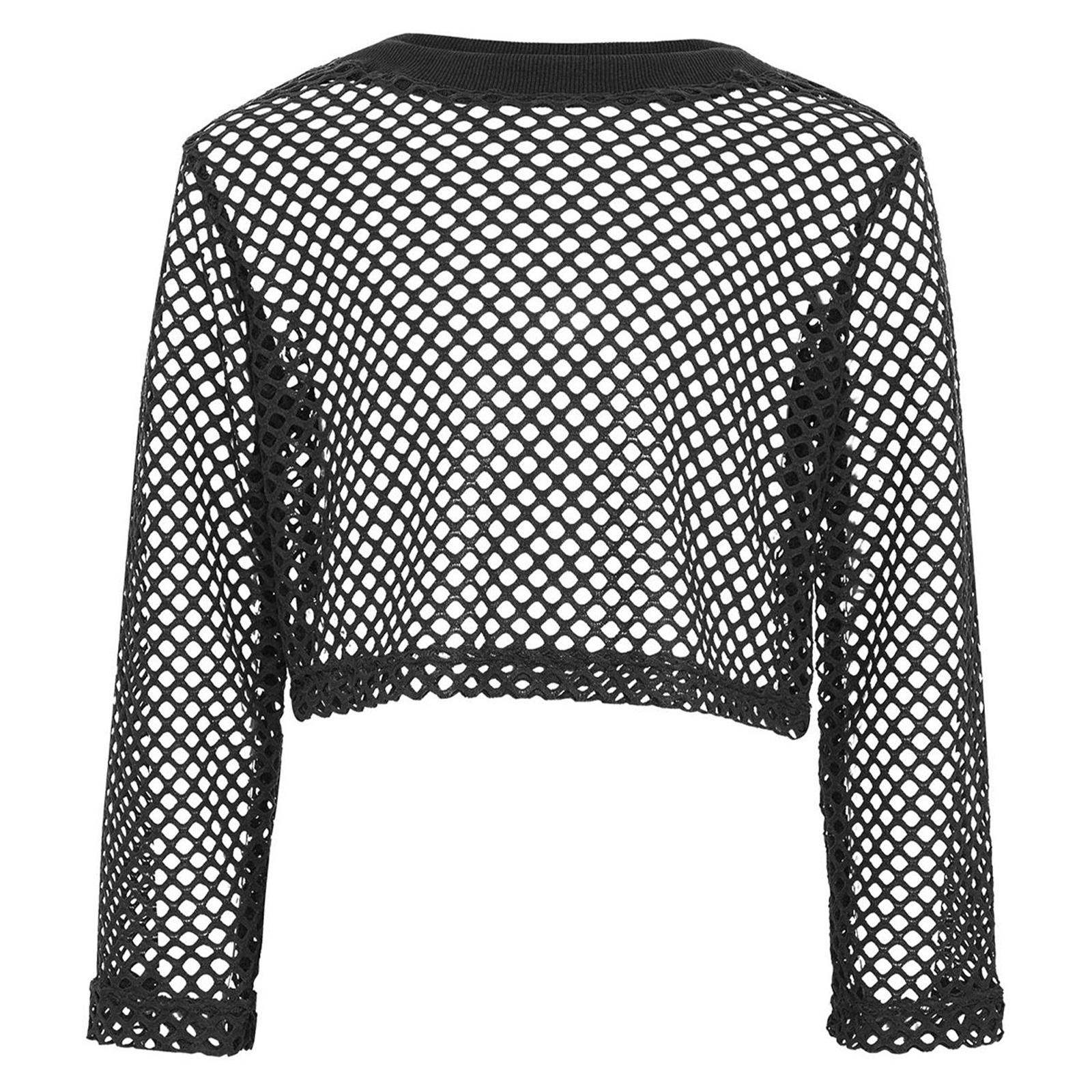 Жіноча прозора сітчаста футболка з вирізами, круглим ребристим коміром, довгим рукавом, укорочена. Топ для скейтбордингу, хіп-хопу, стріт-дэнсу 7-8 Years чорний
Жіноча прозора сітчаста футболка з вирізами, круглим ребристим коміром, довгим рукавом, укорочена. Топ для скейтбордингу, хіп-хопу, стріт-дэнсу 7-8 Years чорний
