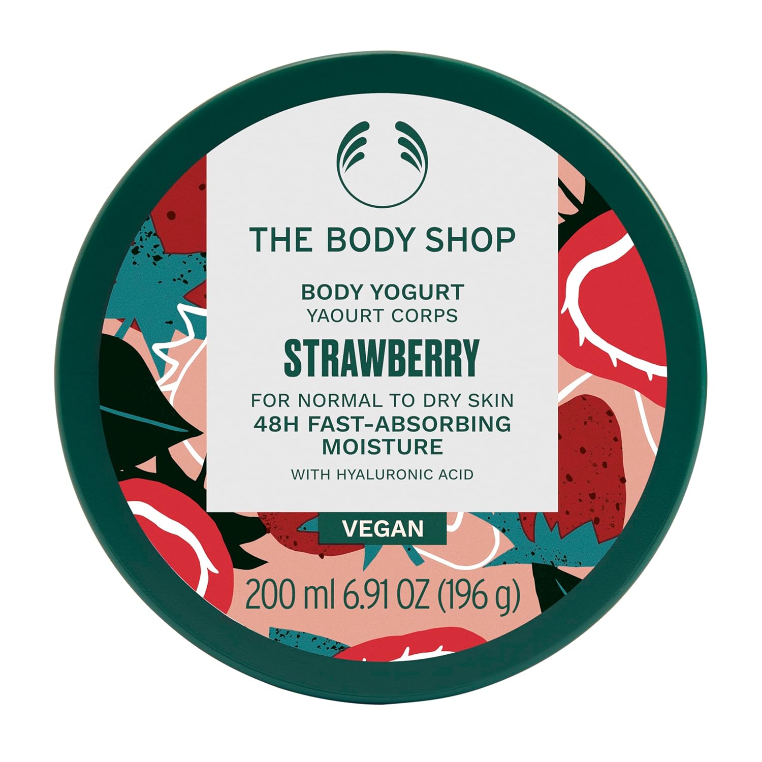 The Body Shop Strawberry Vegan Body Yogurt 200ml Hydrating Cream For Normal Dry Skin
The Body Shop Strawberry Vegan Body Yogurt 200ml Hydrating Cream For Normal Dry Skin