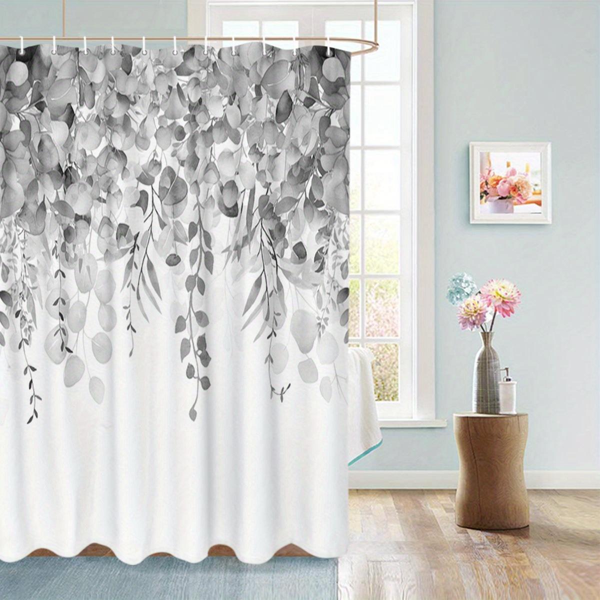Gray and black watercolor leaf shower curtain waterproof and mildew-proof machine washable low-key floral bathroom decoration 90X180cm
Gray and black watercolor leaf shower curtain waterproof and mildew-proof machine washable low-key floral bathroom decoration 90X180cm
