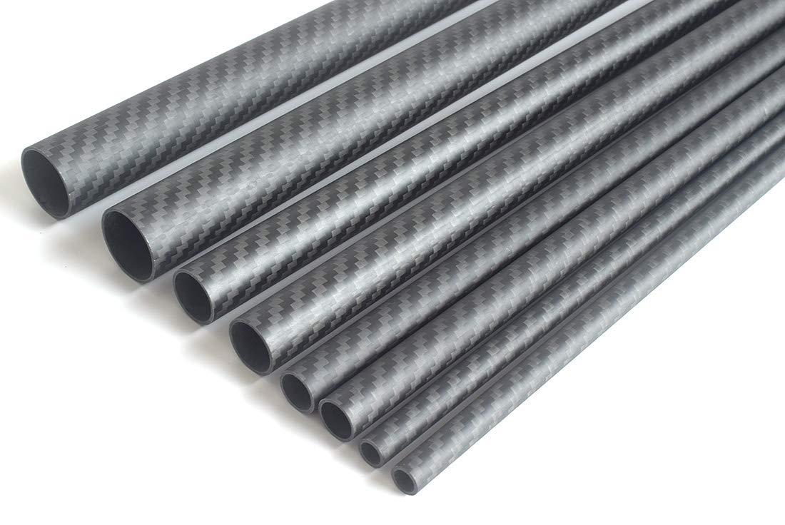 (2) Carbon Fiber Hollow Tubes, 4mm ID x 6mm OD x 350mm Length, Twill Weave, Matte Surface
(2) Carbon Fiber Hollow Tubes, 4mm ID x 6mm OD x 350mm Length, Twill Weave, Matte Surface