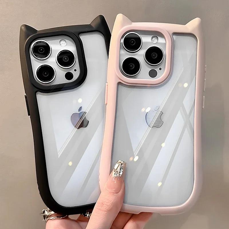 Cute Cartoon Cat Ears Transparent Phone Case For iPhone 16 Pro Max 15 14 13 12 11 X XS XR Clear Soft Silicone Shockproof Cover 14 pro max
Cute Cartoon Cat Ears Transparent Phone Case For iPhone 16 Pro Max 15 14 13 12 11 X XS XR Clear Soft Silicone Shockproof Cover 14 pro max