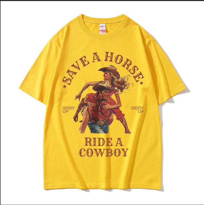 Save A Horse Ride A Cowboy Принт Футболка Чоловіки Жінки Харадзюку Мода Вінтажний Круглий Виріз Футболки Повсякденний 100% Бавовна Оверсайз Футболка L
Save A Horse Ride A Cowboy Принт Футболка Чоловіки Жінки Харадзюку Мода Вінтажний Круглий Виріз Футболки Повсякденний 100% Бавовна Оверсайз Футболка L