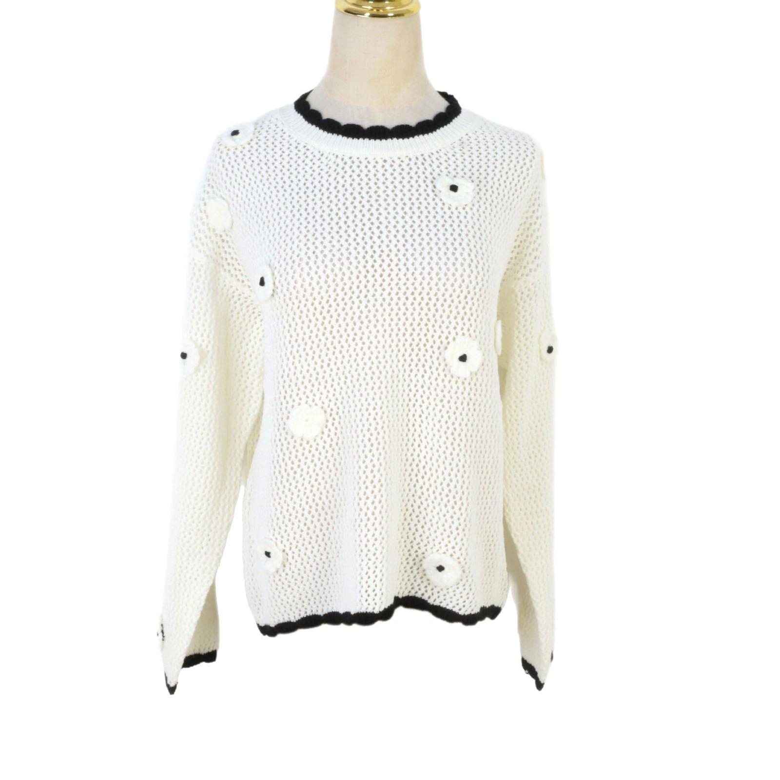 Three-Dimensional Floral Cardigan: French Camellia Open-Knit Long Sleeve Top for Women Small
Three-Dimensional Floral Cardigan: French Camellia Open-Knit Long Sleeve Top for Women Small