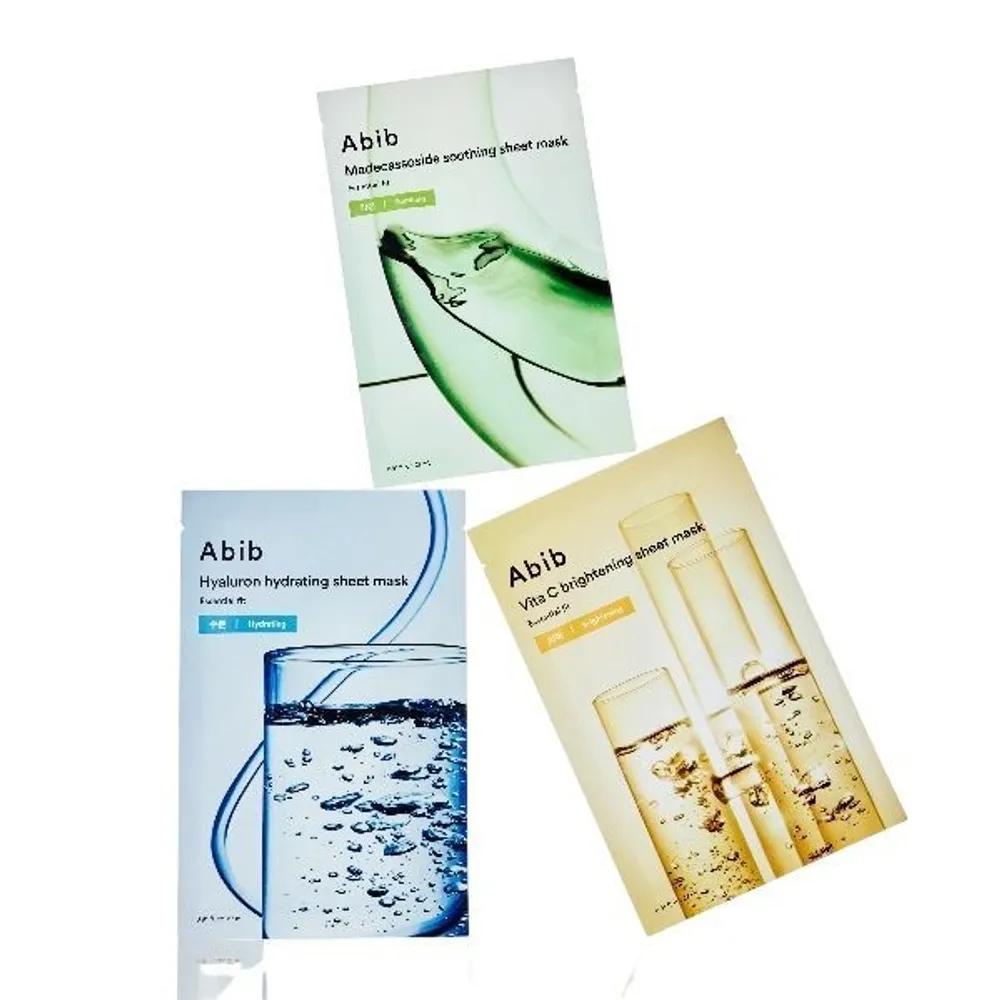 ABIB Essential Fit Sheet Mask 3 Types, 10 Sheets, 3 Packs
ABIB Essential Fit Sheet Mask 3 Types, 10 Sheets, 3 Packs