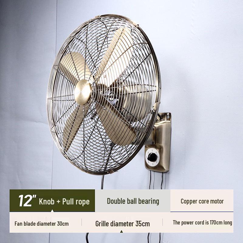 Retro Wall-Mounted Metal Fan with Remote Control - Antique Style Oscillating Electric Fan for Home or Restaurant
Retro Wall-Mounted Metal Fan with Remote Control - Antique Style Oscillating Electric Fan for Home or Restaurant