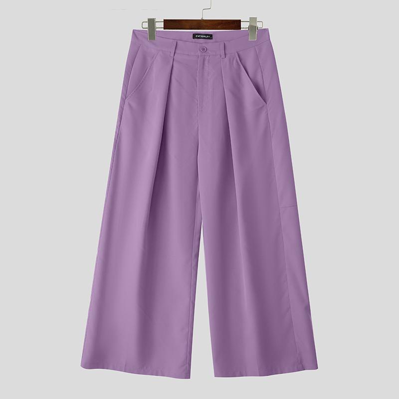 INCERUN Men Zip-up High Waist Solid Color Pockets Casual Loose Long Trousers 3XL фиолетовый
INCERUN Men Zip-up High Waist Solid Color Pockets Casual Loose Long Trousers 3XL фиолетовый