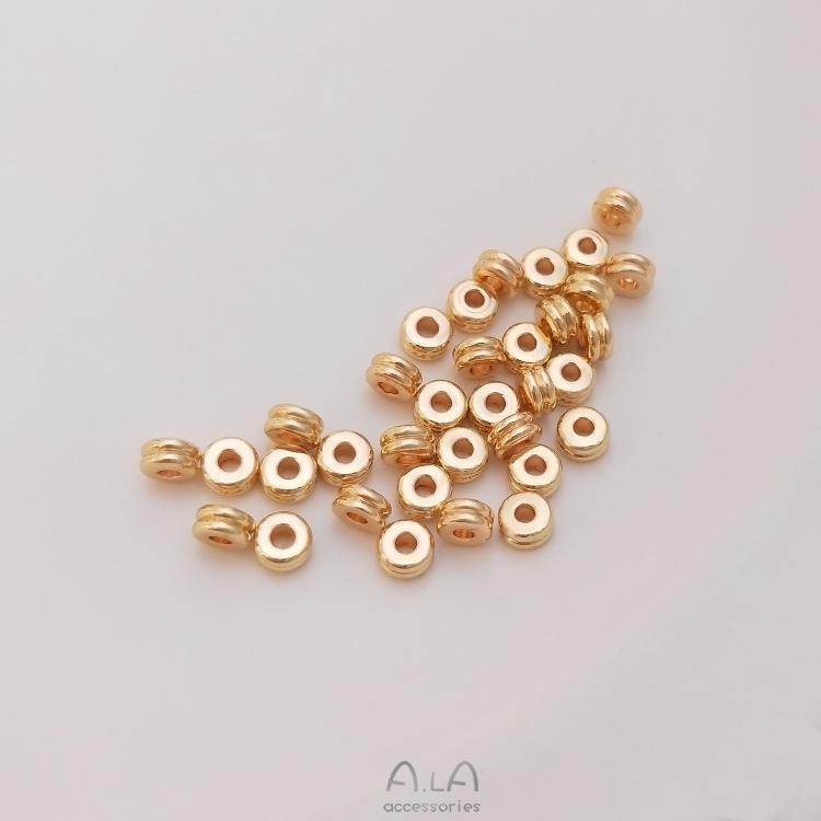 14K Gold Filled Double Layer Spacer Drum Beads for DIY Bracelet Jewelry
14K Gold Filled Double Layer Spacer Drum Beads for DIY Bracelet Jewelry