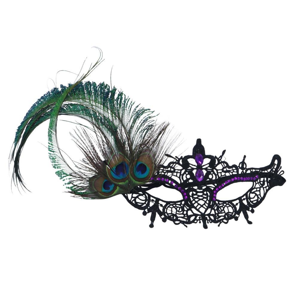 Diamond Decorated Half Face Mask Elegant Feather Accent Masquerade Mask Mysterious Peacock Feather Mask Costume Party фіолетовий
Diamond Decorated Half Face Mask Elegant Feather Accent Masquerade Mask Mysterious Peacock Feather Mask Costume Party фіолетовий