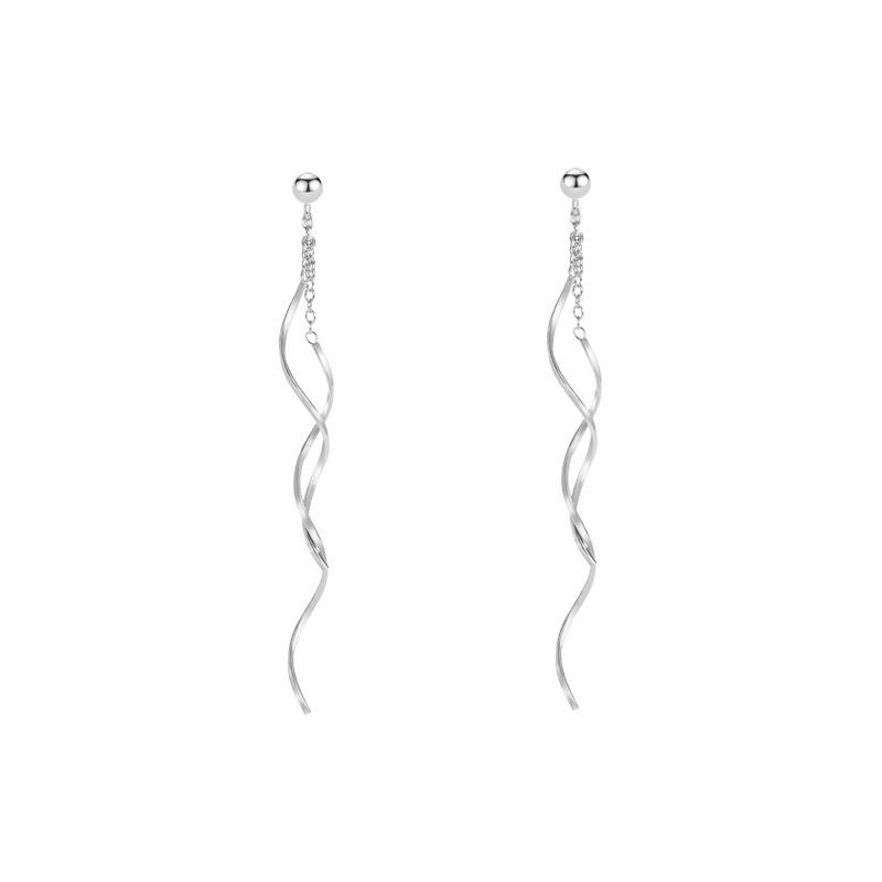 S925 Sterling Silver Twist Wave Linear Earrings, 925 Silver Long Dangle Earrings, Lightweight Party Jewelry for Girls серебряный
S925 Sterling Silver Twist Wave Linear Earrings, 925 Silver Long Dangle Earrings, Lightweight Party Jewelry for Girls серебряный