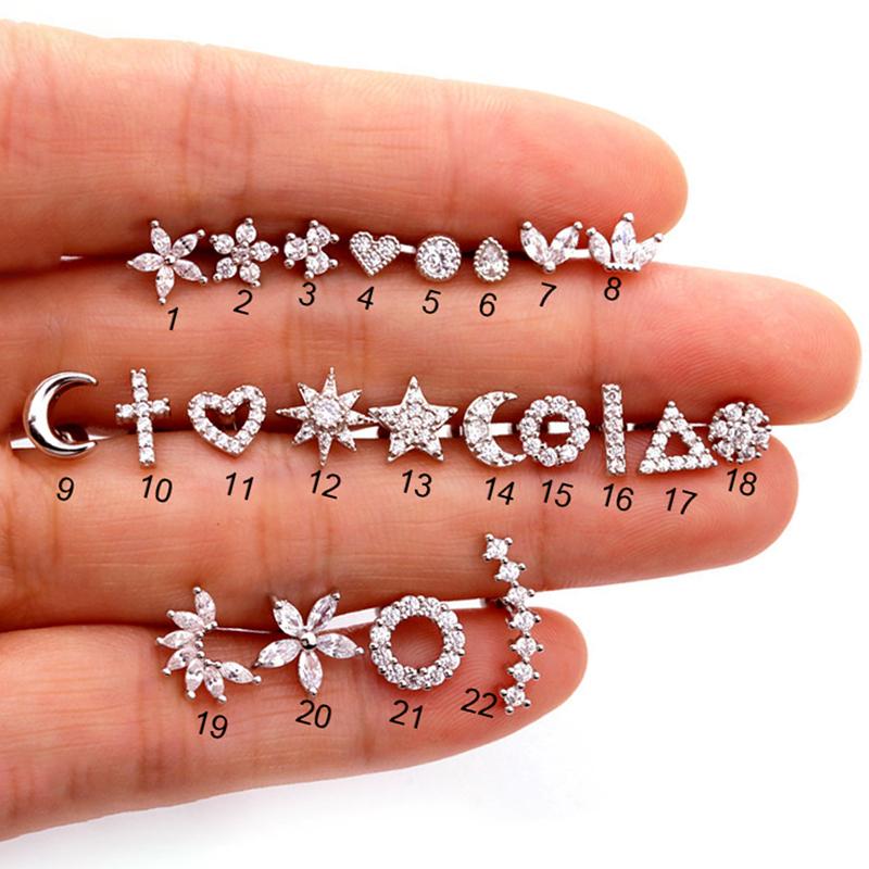 NEW IN 1 Piece Stainless Steel Mini Zircon Stud Earring Women Gold Color Helix Ear Studs Tragus Cartilage Piercing Jewelry 1
NEW IN 1 Piece Stainless Steel Mini Zircon Stud Earring Women Gold Color Helix Ear Studs Tragus Cartilage Piercing Jewelry 1