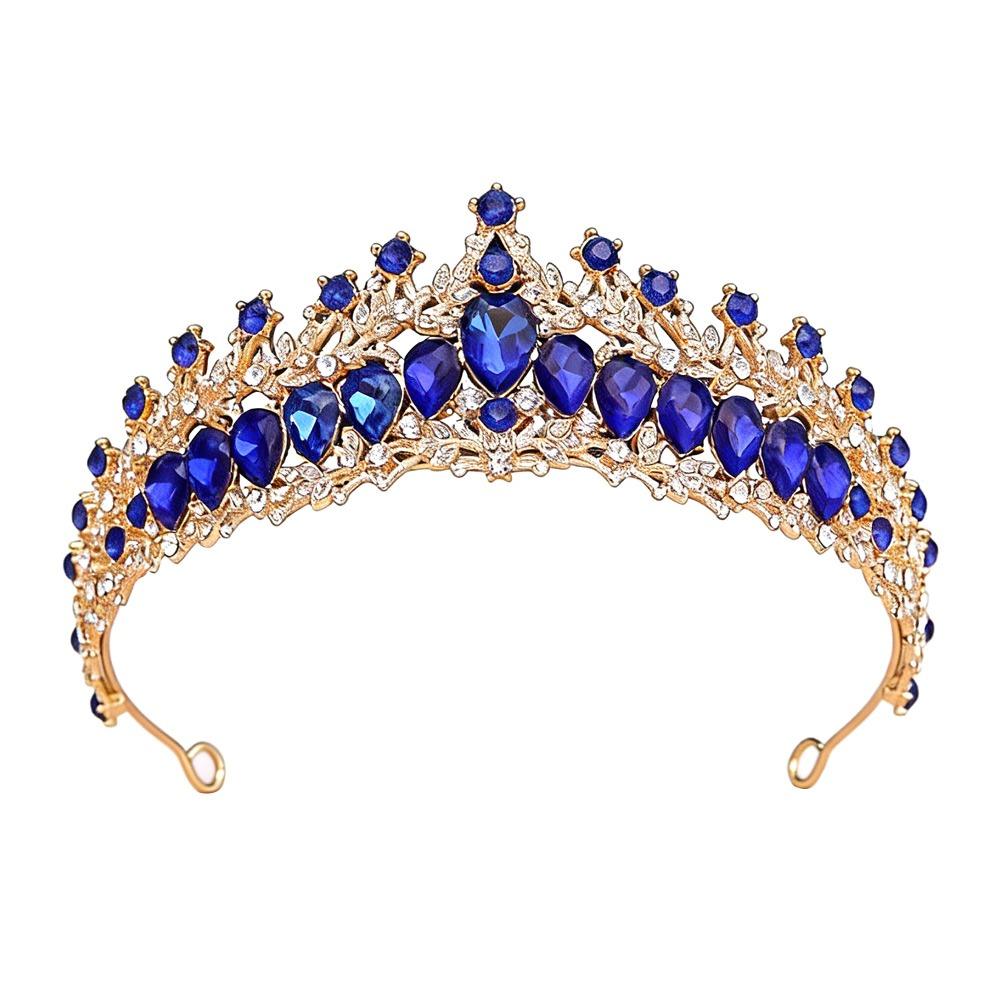 Colorful Bridal Crystal Hair Ornaments Metal Bridal Hairpin Creative Hair Crown Wedding Jewelry dark blue
Colorful Bridal Crystal Hair Ornaments Metal Bridal Hairpin Creative Hair Crown Wedding Jewelry dark blue