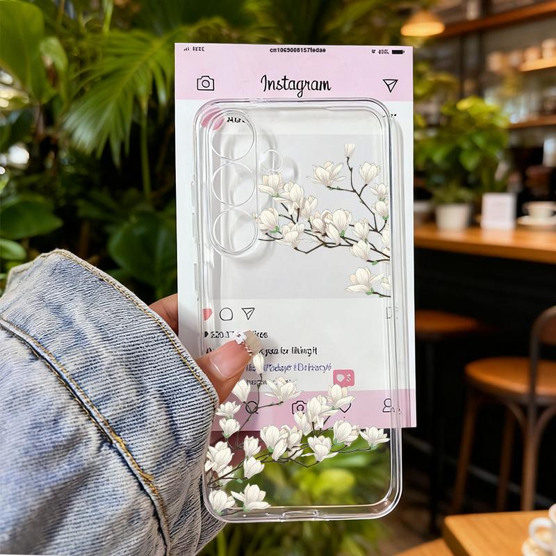 Естетичний рожевий квітка магнолії чохол для телефону для Samsung Galaxy S25 S24 S23 S22 S21 S20 FE Plus Ultra Прозорий силіконовий чохол Galaxy S21 Ultra 5G
Естетичний рожевий квітка магнолії чохол для телефону для Samsung Galaxy S25 S24 S23 S22 S21 S20 FE Plus Ultra Прозорий силіконовий чохол Galaxy S21 Ultra 5G