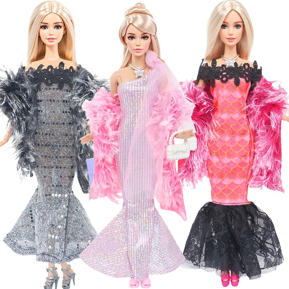 Elegant Doll Clothes for Barbie Doll 11.5 Girl Doll Dress Fishtail Skirt with Scarf Handbag Shoes Accessories Kids Toy Gift
Elegant Doll Clothes for Barbie Doll 11.5 Girl Doll Dress Fishtail Skirt with Scarf Handbag Shoes Accessories Kids Toy Gift