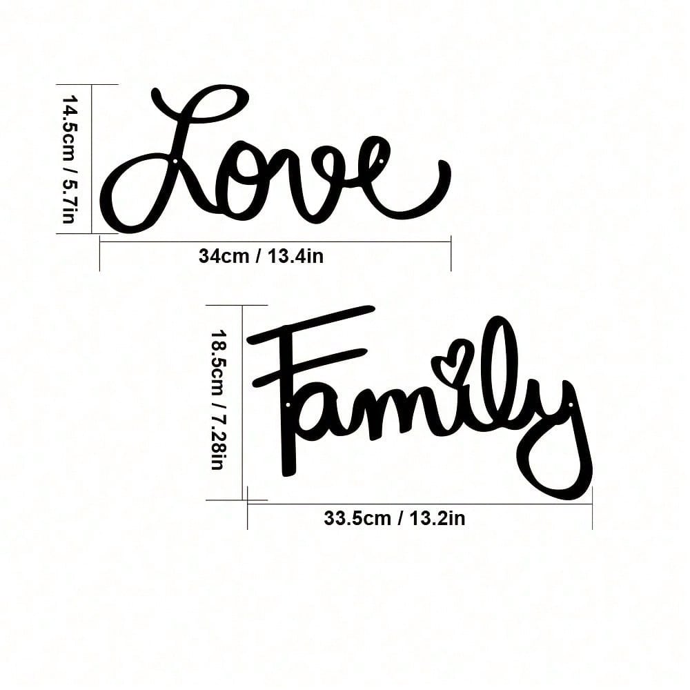 2 PCS Black Metal Family Love Wall Art Decor Valentine s Day Gift Rustic Home Decor різнокольоровий
2 PCS Black Metal Family Love Wall Art Decor Valentine s Day Gift Rustic Home Decor різнокольоровий