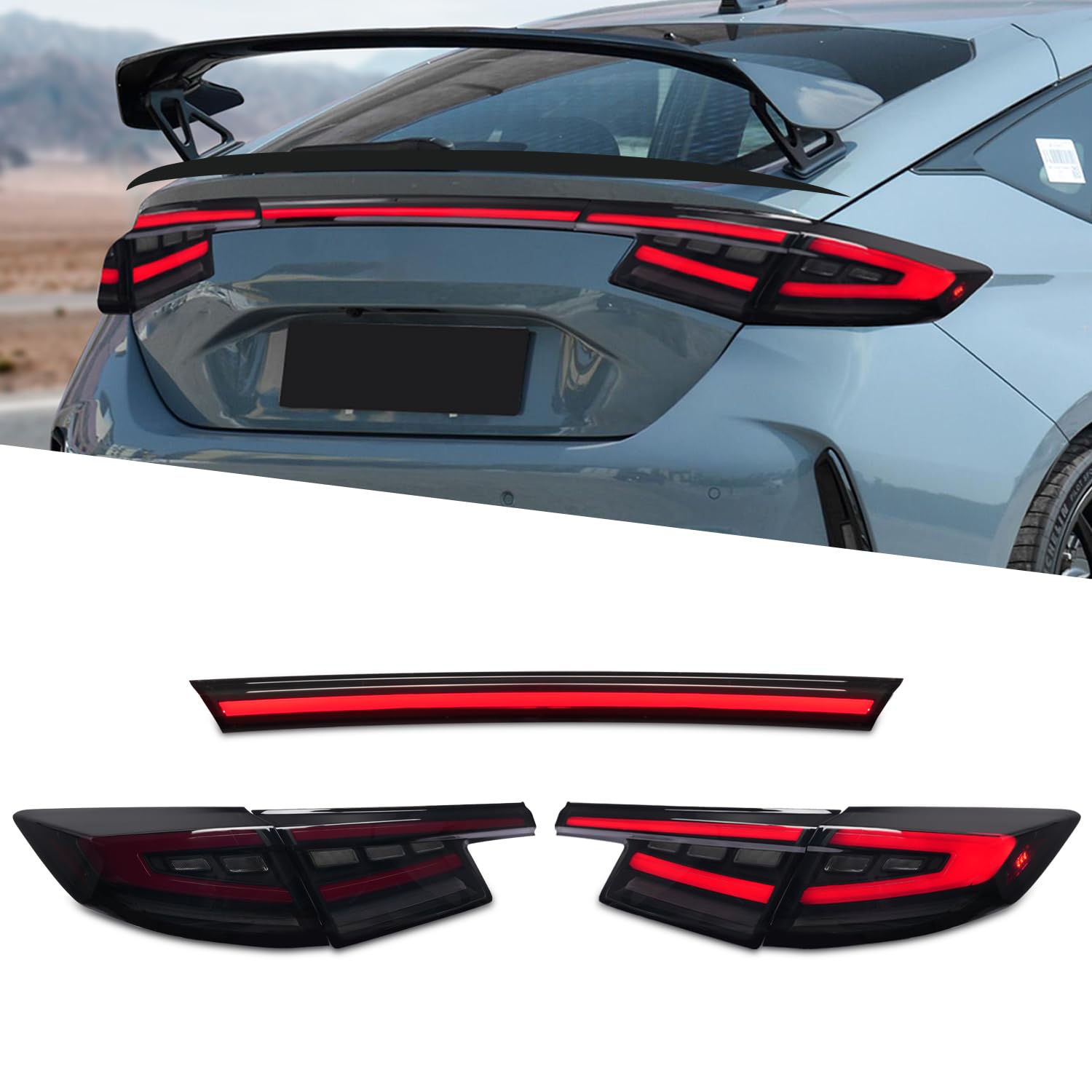 Honda Civic Hatch Pack Tail Lamp 11th Generation FL1 FL4 Type R FL5 Tail Lamp with Middle Lamp Flowing Turn Signal Opening Motion Free Switching All червоний
Honda Civic Hatch Pack Tail Lamp 11th Generation FL1 FL4 Type R FL5 Tail Lamp with Middle Lamp Flowing Turn Signal Opening Motion Free Switching All червоний