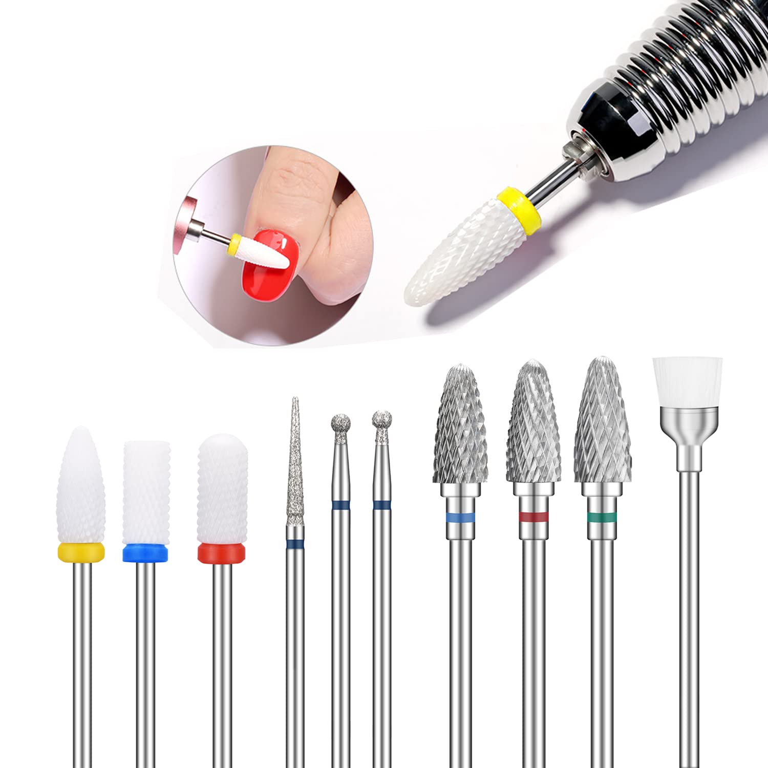 Set of 10 Nail Professional Nail Electric Nail Machine Nail Carbide Nail Metal Bars for Cute Nail Drill Set with Storage Nail Polishing DIY Polishing
Set of 10 Nail Professional Nail Electric Nail Machine Nail Carbide Nail Metal Bars for Cute Nail Drill Set with Storage Nail Polishing DIY Polishing