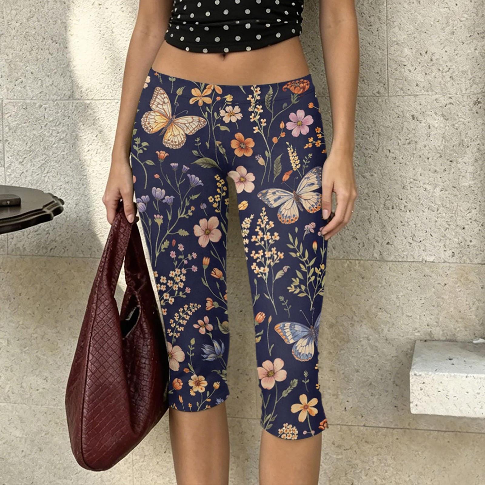 Women s Floral Print Capri Pants Soft Stretchy Milk Silk Fabric Casual Elastic Waistband Lightweight Breathable Leggings M Темно-синій
Women s Floral Print Capri Pants Soft Stretchy Milk Silk Fabric Casual Elastic Waistband Lightweight Breathable Leggings M Темно-синій