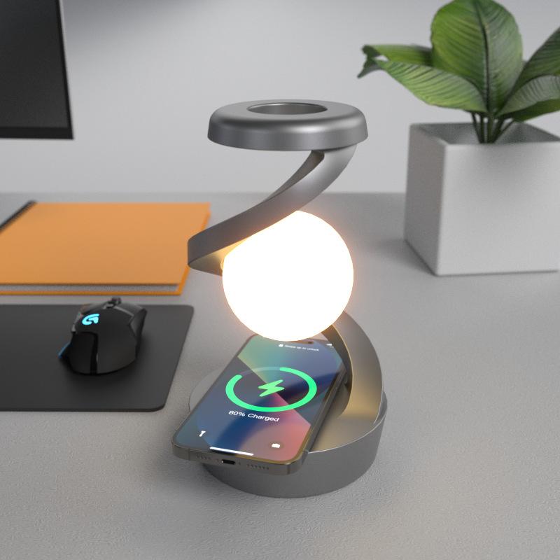 RGB Rotating Floating Table Lamp LED Night Lamp Creative Atmosphere Lamp Wireless Charging Bedside Lamp Hotel Decorative Lamp
RGB Rotating Floating Table Lamp LED Night Lamp Creative Atmosphere Lamp Wireless Charging Bedside Lamp Hotel Decorative Lamp
