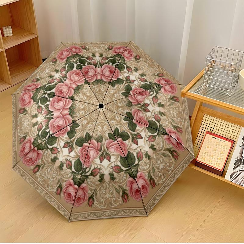 Rose Mandala Design Theme Automatic Umbrella Compact 8-Rib Design Sturdy Construction Durable Umbrella Stylish Accessory
Rose Mandala Design Theme Automatic Umbrella Compact 8-Rib Design Sturdy Construction Durable Umbrella Stylish Accessory