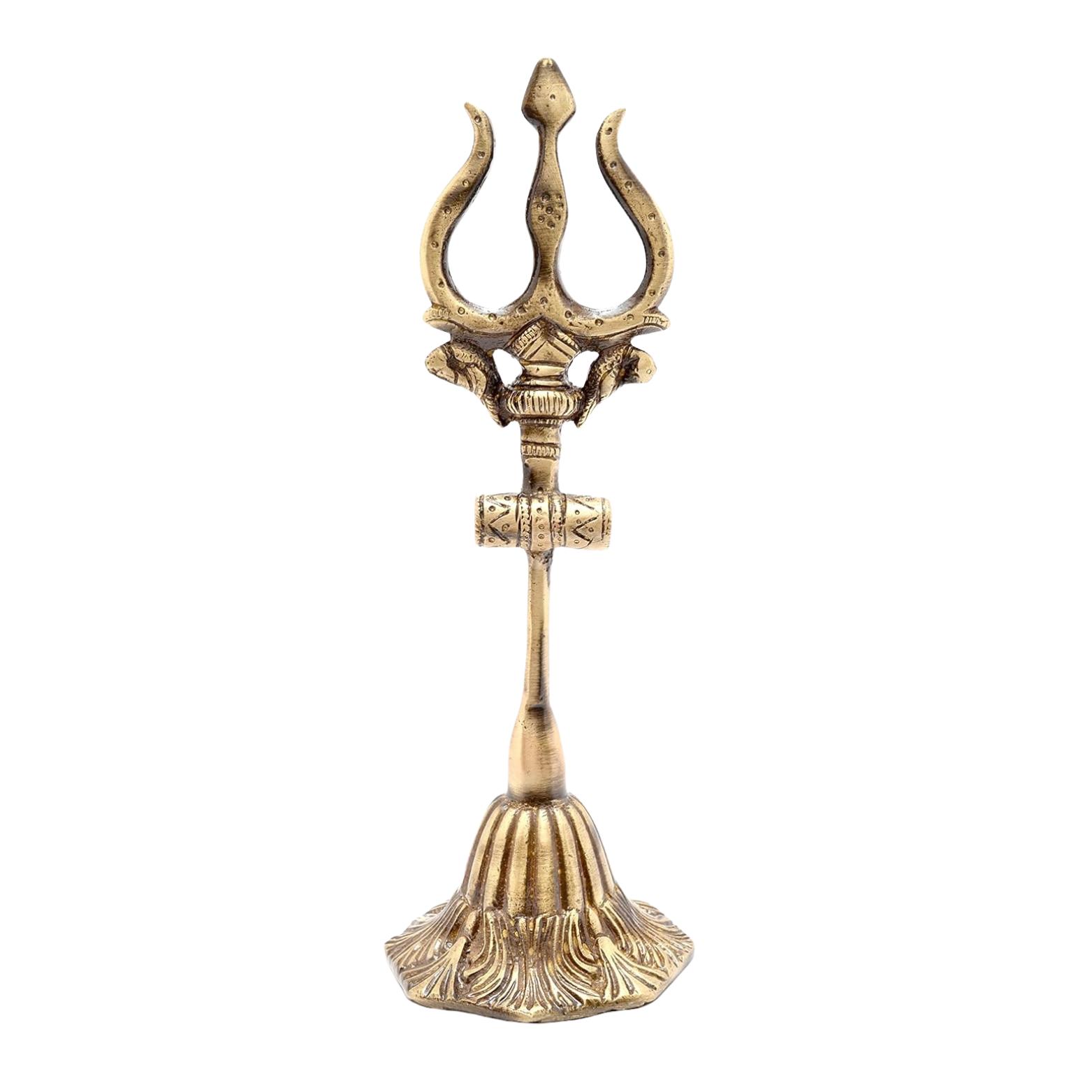 Original Brass Shiva Trishul With Damru Decorative Showpiece Figurine, Gold
Original Brass Shiva Trishul With Damru Decorative Showpiece Figurine, Gold
