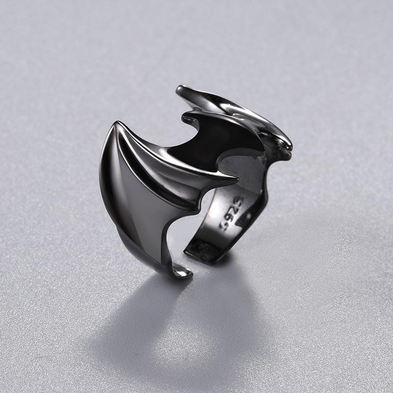 Men s 925 Sterling Silver Black Bat Design Ring - Rhodium Plated, Adjustable, Unique Personality Adjustable Size
Men s 925 Sterling Silver Black Bat Design Ring - Rhodium Plated, Adjustable, Unique Personality Adjustable Size